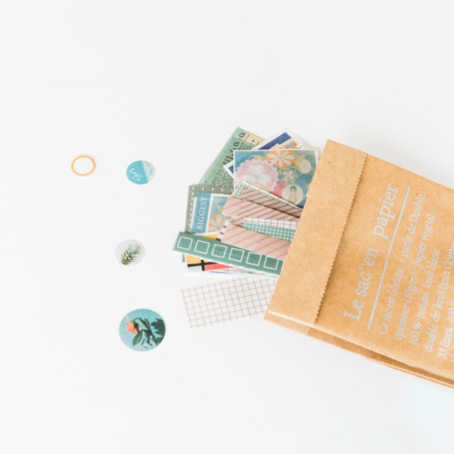 Set sticker trang trí vintage cắt sẵn - 40 ps [065]