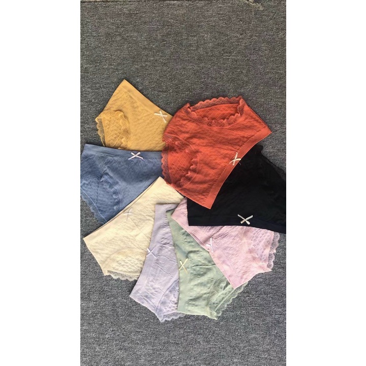 Quần Lót Nữ Cotton Nhún Kháng Khuẩn- Dễ Thương Min Underwear 37088 (Freesize 40 - 58kg) | BigBuy360 - bigbuy360.vn