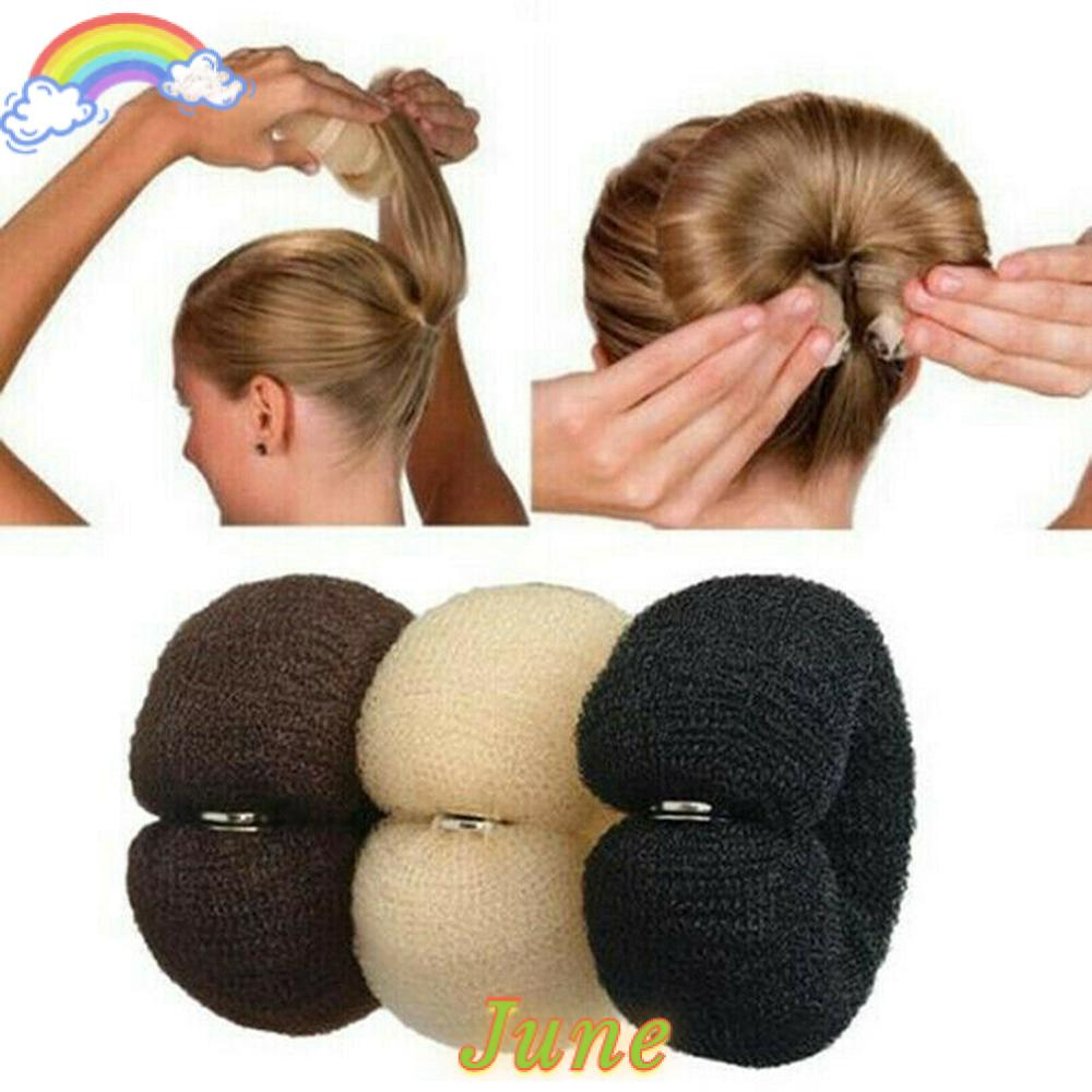 JUNE Beauty Hair Curler Girls Women Donut Hair Styling Tools Cute DIY Fashion Hairstyle Hair Bun/Multicolor