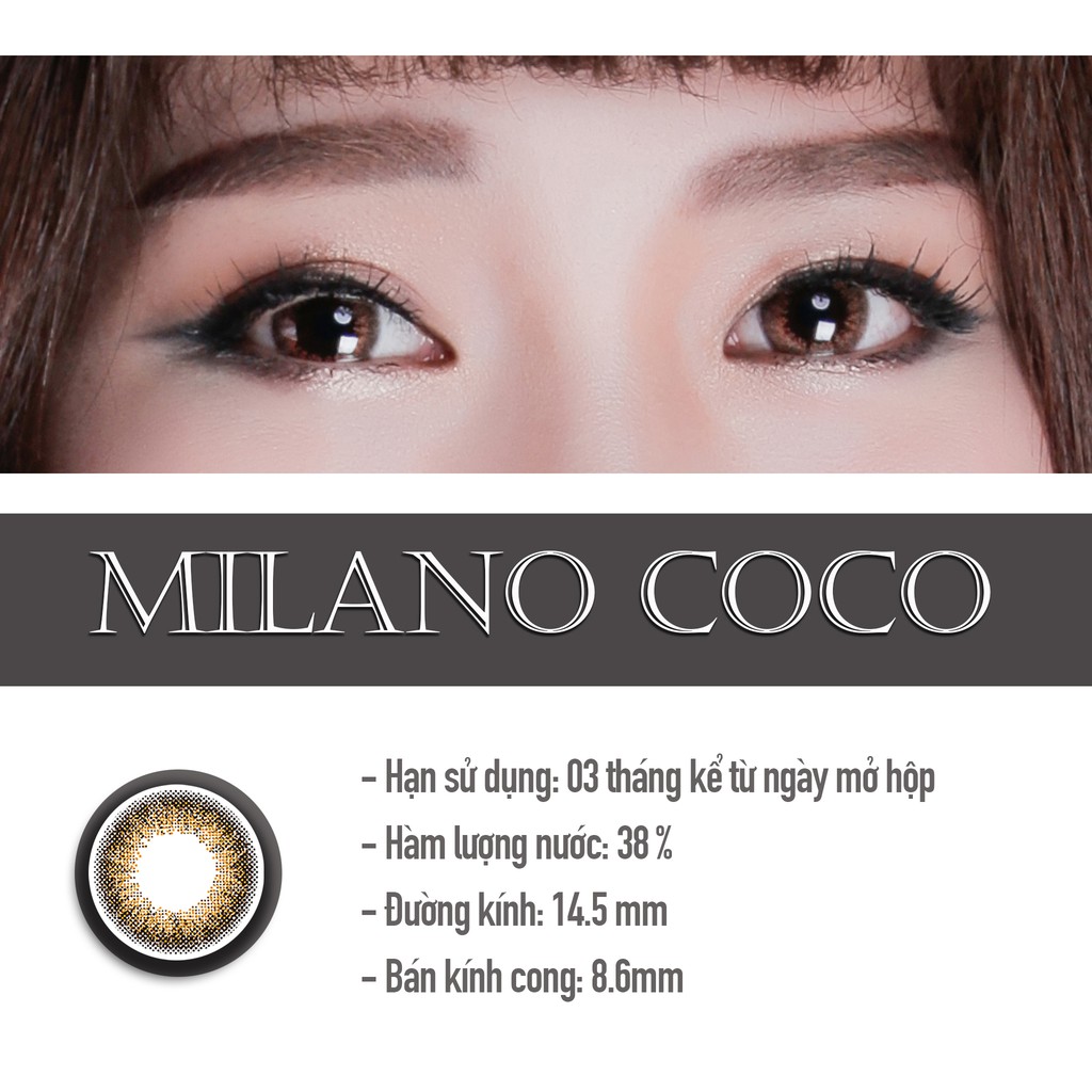 [Mã INCU50 giảm 50K đơn 250K] Kính áp tròng màu dùng 3 tháng Eye Secret Contact Lens - MILANO COCO