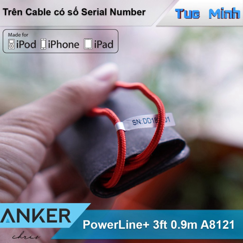SALE KỊCH SÀN Cable Lightning Anker Powerline+ A8121 0.9m - Cable sử dụng cho iPhone iPad SALE KỊCH SÀN