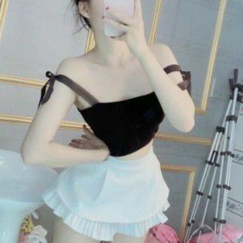 Sét chân váy và áo ruy băng phối xinh xắn🤩