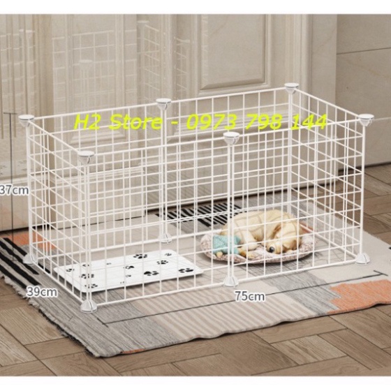 BỘ CHUỒNG QUÂY THÚ CƯNG 6 TẤM LƯỚI 35X35cm (Nhiều màu)