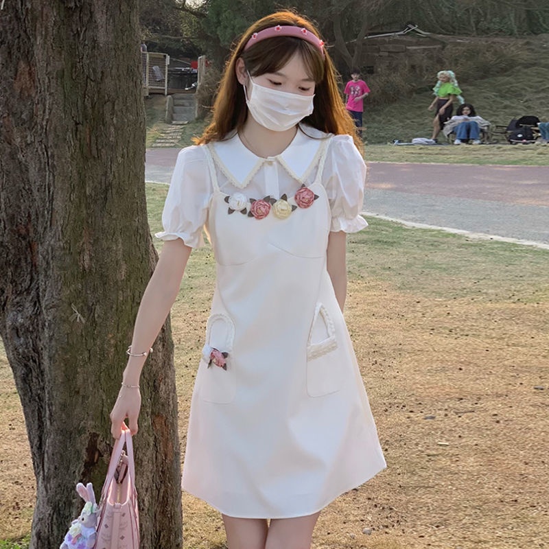 Đầm Hoa Hai Dây Thiết Kế Mới Xinh Xắn Ngọt Ngào Thời Trang Dành Cho Nữ