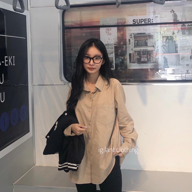 Áo sơ mi bazic túi xinh 146