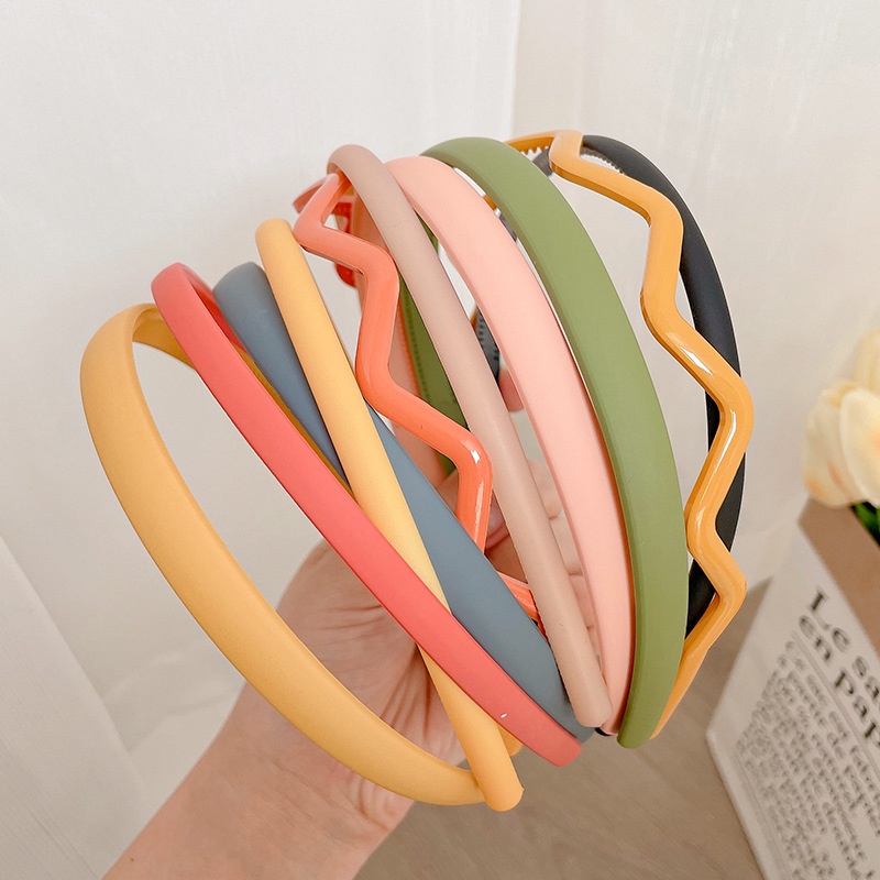 Bờm/Băng Đô cài tóc trơn pastel nhám đơn giản dễ phối đồ