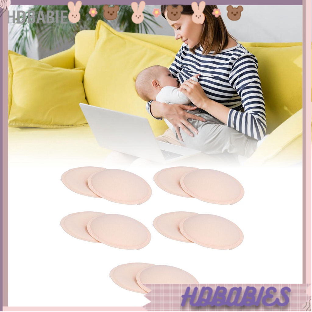 HDbabies 10 Chiếc Miếng Lót Ngực Có Thể Giặt Tái Sử Dụng Thoáng Khí Mềm Mại Cho Con Bú Mẹ