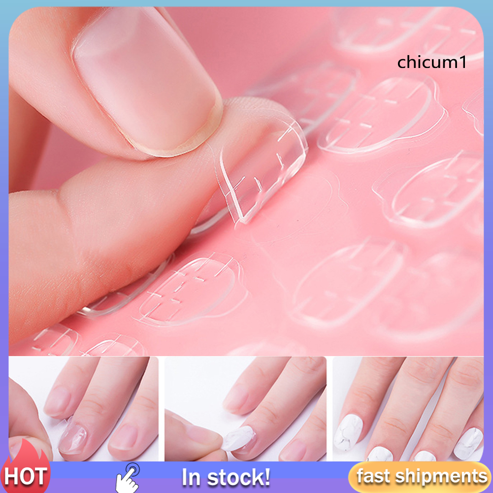 [Hàng mới về] Bộ 120 keo dán móng giả hai mặt trong suốt để trang trí móng nghệ thuật