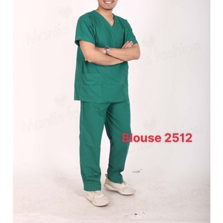 Bộ quần áo phẫu thuật màu xanh - Nam, Nữ cộc tay - Đồng phục phẫu thuật Bác sĩ, cho các Spa, Phòng khám, thẩm mỹ viện