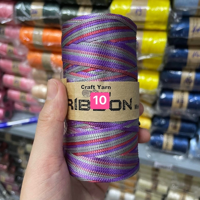 Sợi Ribbon mini 2mm màu loang