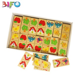 Domino gỗ 28 miếng so sánh đồ chơi