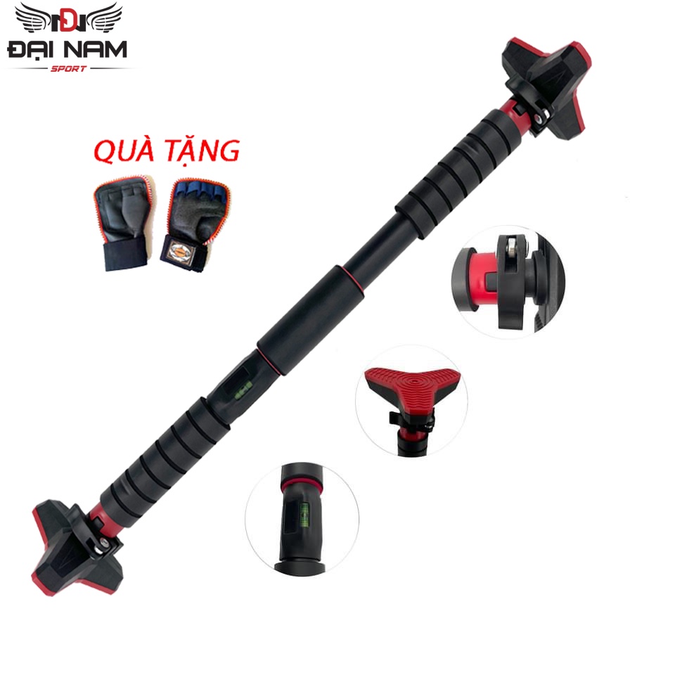 Xà Đơn Treo Tường Đa Năng 3 Cạnh Tích Hợp Giọt Thăng Bằng Chịu Lực 250kg + Tặng Găng Tay Tập Xà