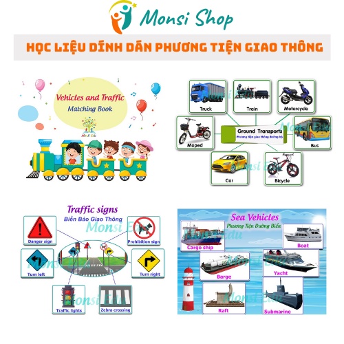 Học Liệu Bóc Dán Montessori Phát Triển Trí Thông Minh Cho Bé -