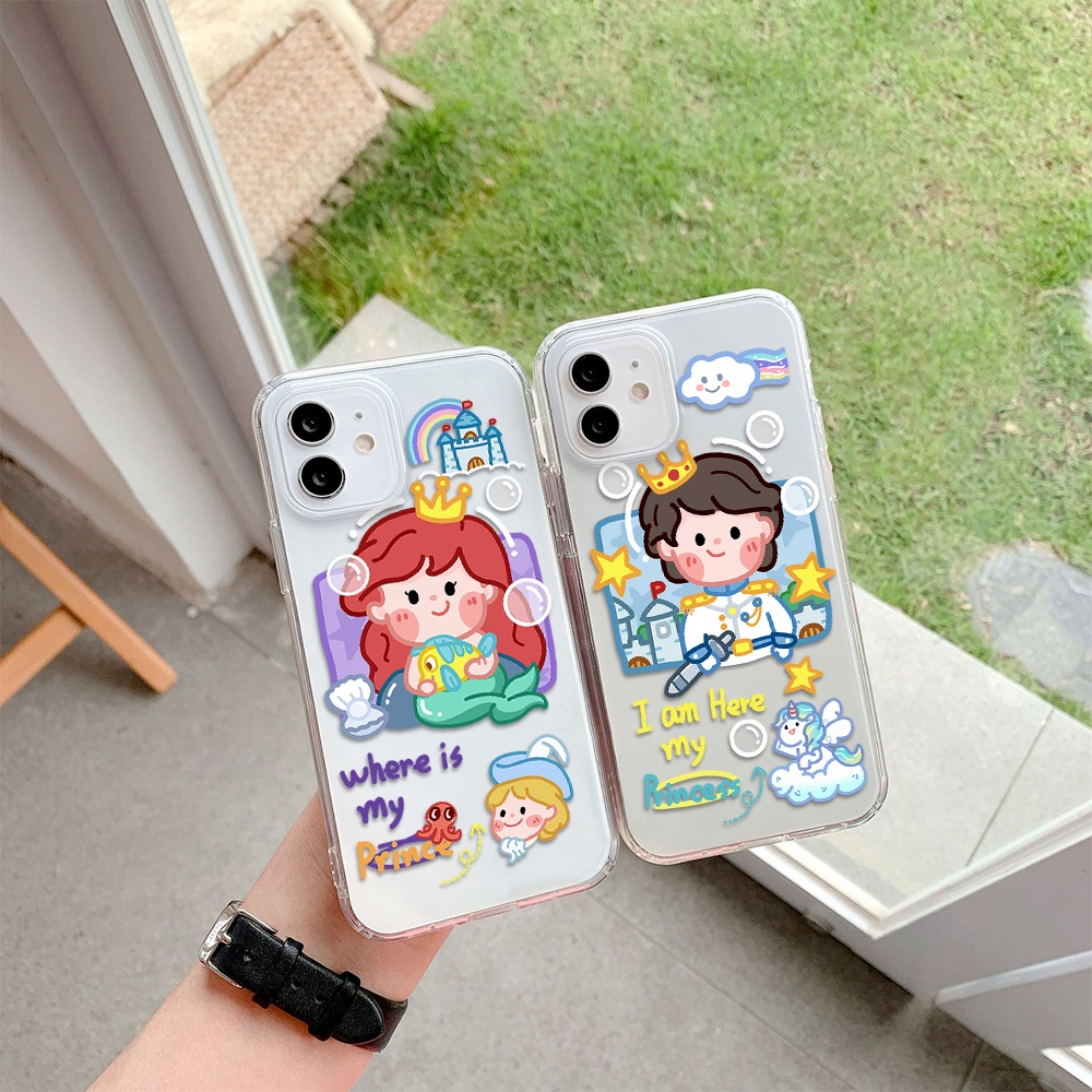 Ốp Điện Thoại Tpu Mềm In Hình Nàng Tiên Cá Disney Cho iPhone 11 12 13 pro max XS X XR XSMax 7 8 6 6s plus 5 4 SE 2020