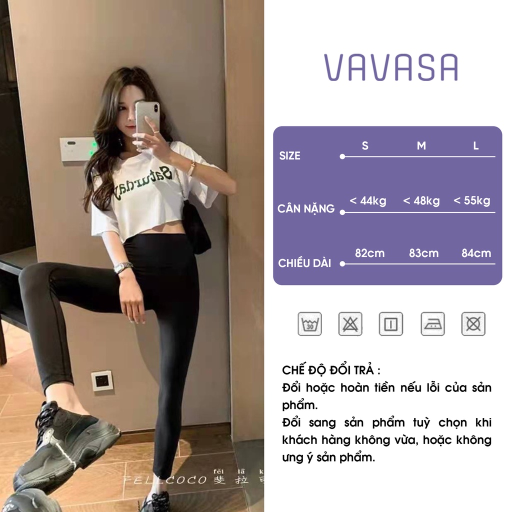 Quần legging nữ dài cạp cao bigsize cao cấp nâng mông VAVASA QL02