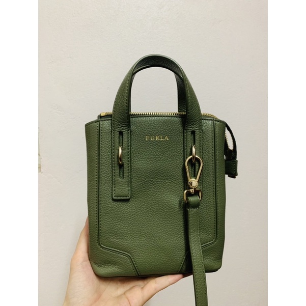 (HÀNG CHUẨN AUTH 100% )THANH LÝ TÚI FURLA TOTE MÀU XANH RÊU