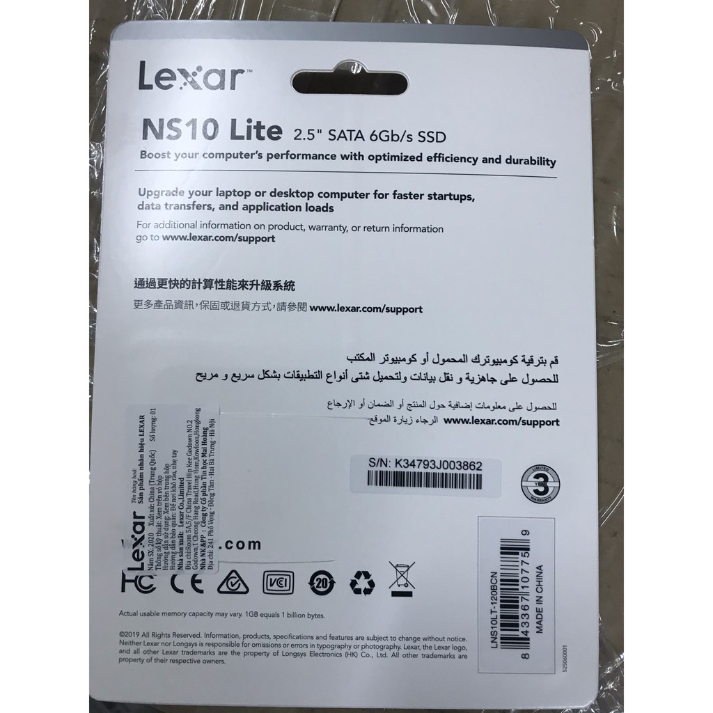 Ổ cứng SSD Lexar NS100 Lite 128GB 2.5” SATA III (6Gb/s) - Chính hãng Mai Hoàng phân phối | BigBuy360 - bigbuy360.vn