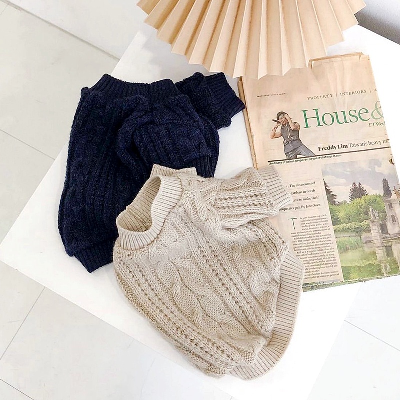 Áo Sweater Dệt Kim Nhỏ Teddy Bichon Pomeranian Schnauzer Yorkshire Cho Thú Cưng