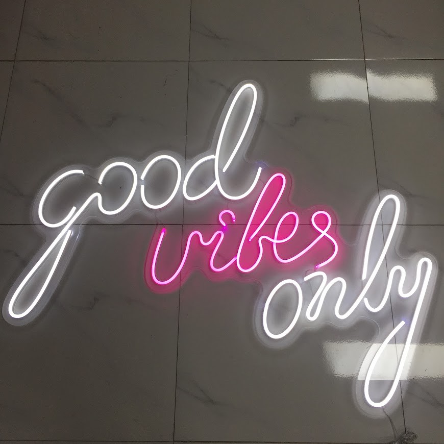 GOOD VIBE ONLY Bảng led neon nhỏ xinh trang trí phòng ngủ, quà tặng sinh nhật