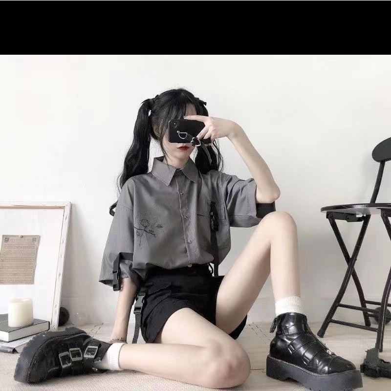 Set Áo Sơ Mi + Quần Short Thiết Kế Mới Năng Động Thời Trang Dành Cho Mùa Hè