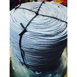 [1.3kg ~ 100m] Dây dù tròn - dây thả diều sáo lớn sợi Polyester xanh trắng 4mm