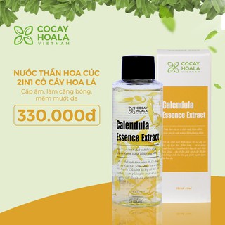 Nước thần hoa cúc 2in1 COCAYHOALA cấp ẩm tức thì, da căng bóng, sáng mịn và đều màu chai 100ml - Hàng chính hãng