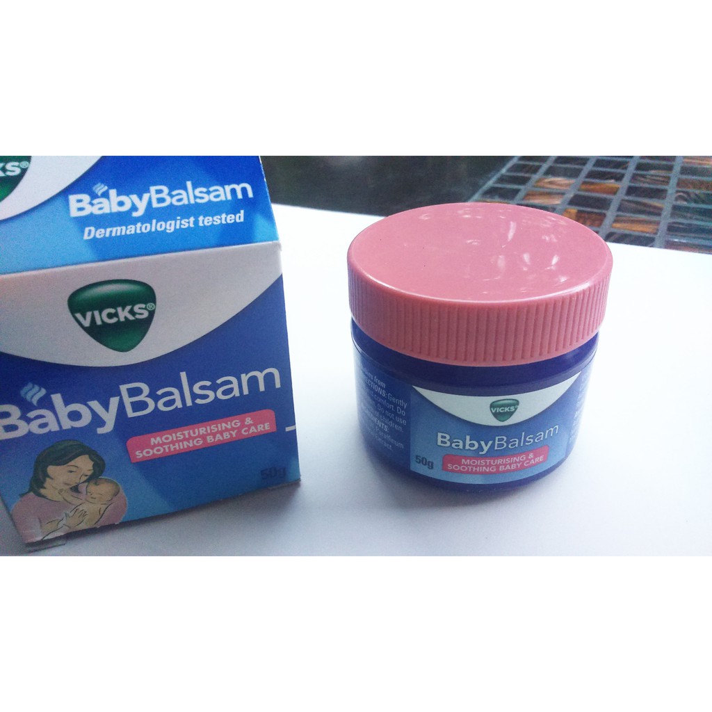 Vick Baby Balsam – Dầu thoa giữ ấm, giúp giảm ho, sổ mũi, ngạt mũi cho trẻ