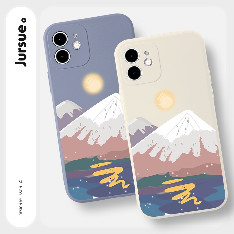 Ốp lưng JURSUE silicon mềm hình dễ thương đẹp cho iPhone 13 12 11 Pro Max SE 2020 X XR XS 8 7 ip 6S 6 Plus kute Y1756
