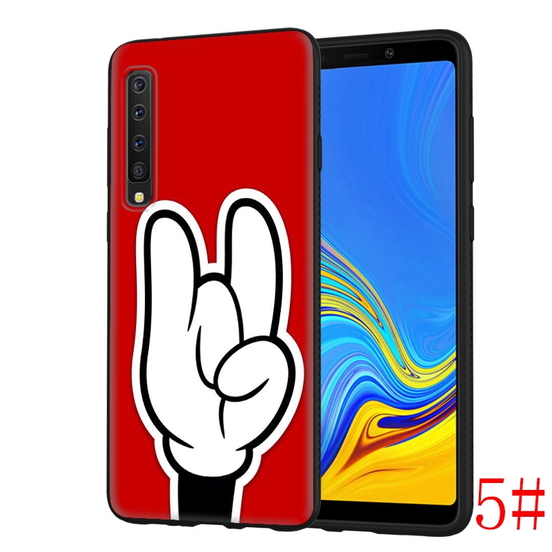 Ốp Lưng Mềm In Hình Bàn Tay Chuột Mickey Cho Samsung A5 A6 A7 A8 A9 J6 Note 8 9 2018