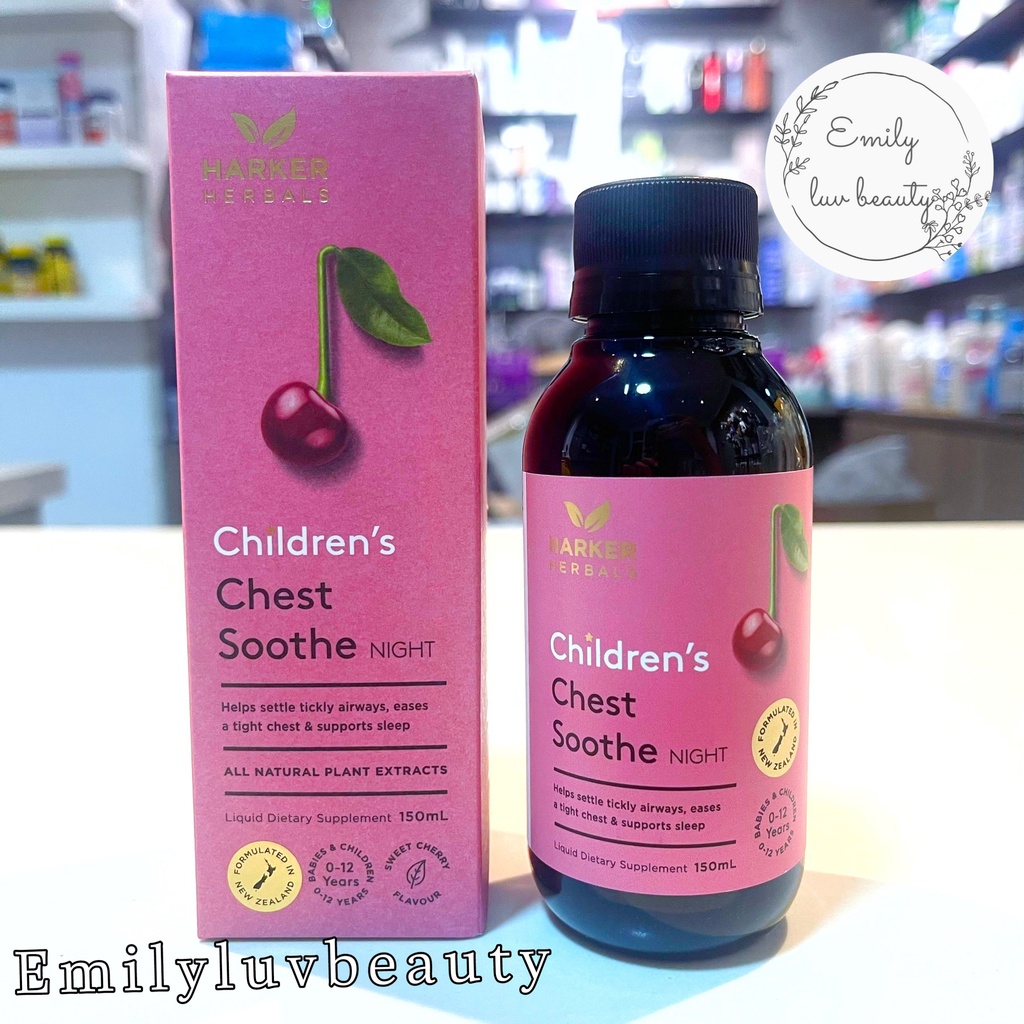 Siro Harker Herbals Children's Chest Soothe Night 150ml cho bé từ sơ sinh đến 12 tuổi