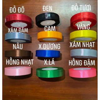 Cuộn ruy băng lụa bản 2cm trang trí bánh kem