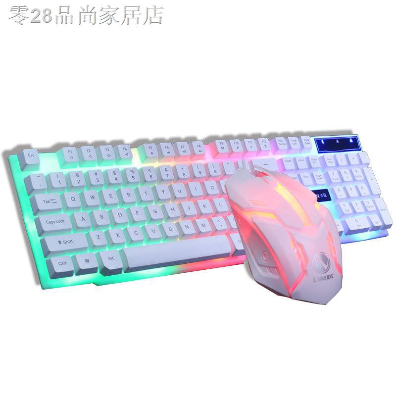Bộ Bàn Phím Cơ Và Chuột Chơi Game Usb Phát Sáng Cho Notebook