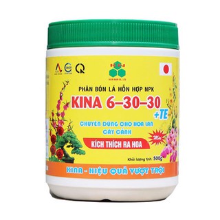 Phân bón lá KINA 6-30-30+TE hộp 500g chuyên cho hoa lan và cây cảnh giúp kích thích ra hoa | Vạn Tín Store