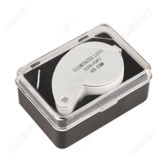 Kính lúp phóng đại 40x 6-shaped 25mm có đèn led