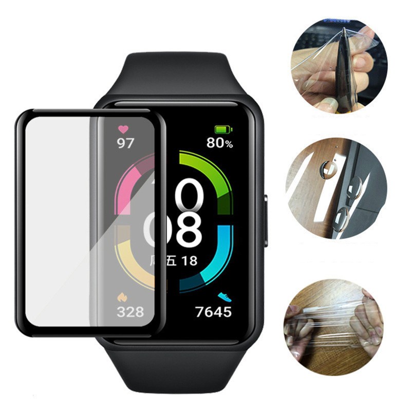 2 Miếng Dán Cường Lực Bảo Vệ Màn Hình Cho Huawei Honor Band 6 Thông Minh