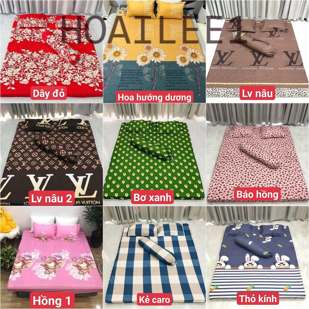 Ga gối ❣️ FREE SHIP ❣️bộ ga gối POLY Cottong GIÁ RẺ nhiều kích thước [chọn mẫu]