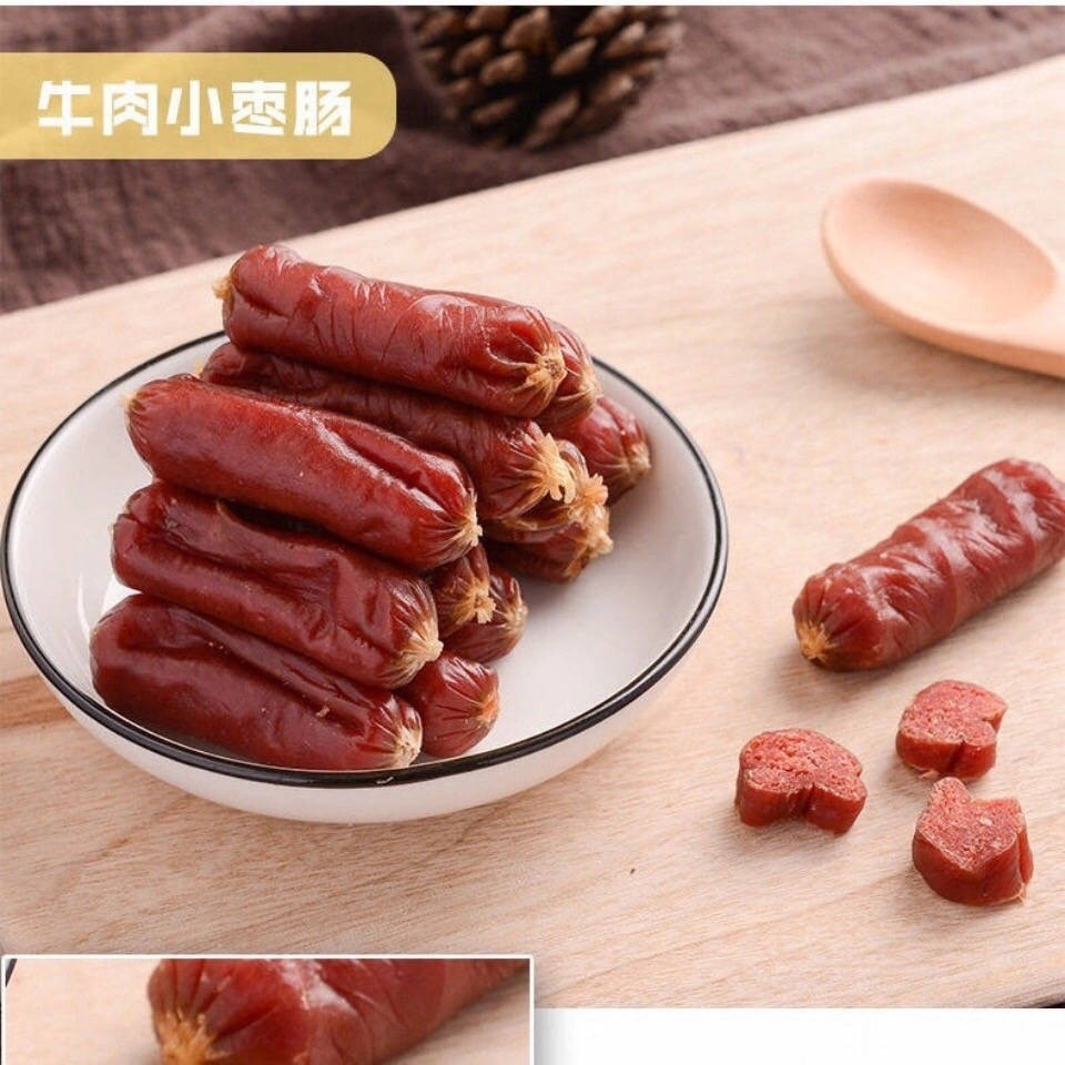 Pet Snack Dog Snacks Xúc xích Purse Xúc xích Gà Thịt bò Ham Xúc xích Gold Mao Teddy Snacks