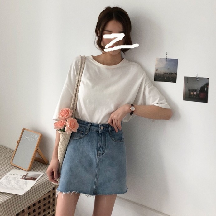 Chân Váy Denim Chữ A Lưng Cao Phong Cách Retro Thời Trang Cho Nữ | BigBuy360 - bigbuy360.vn