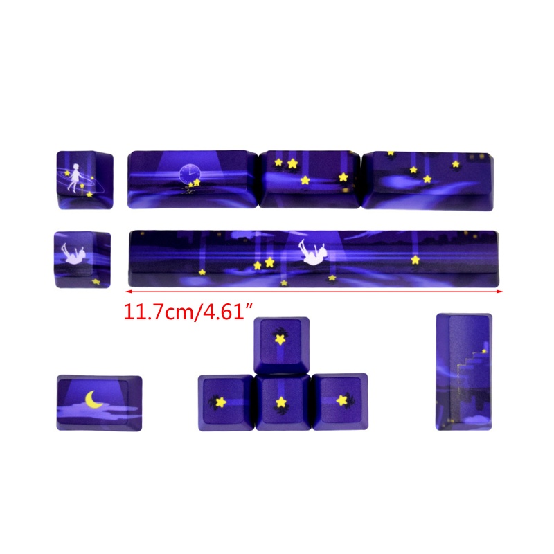 Bộ 12 Nút Bàn Phím Cơ 5 Mặt Bằng PBT Chuyên Dụng