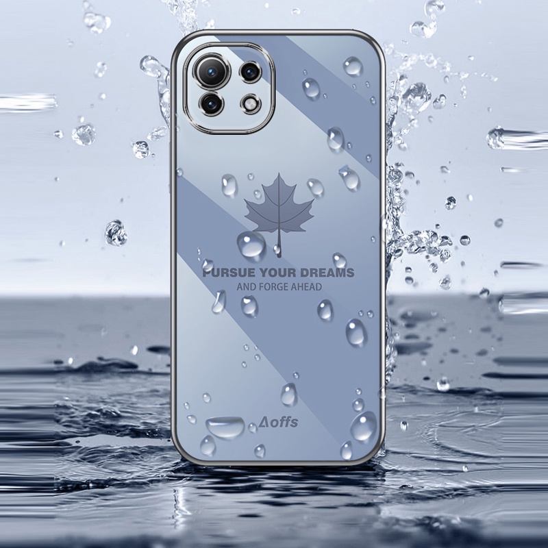 Ốp Điện Thoại Mềm Họa Tiết Lá Phong 6D Cho Xiaomi Mi 11 Lite 5G NE 12T 11T 10T Pro