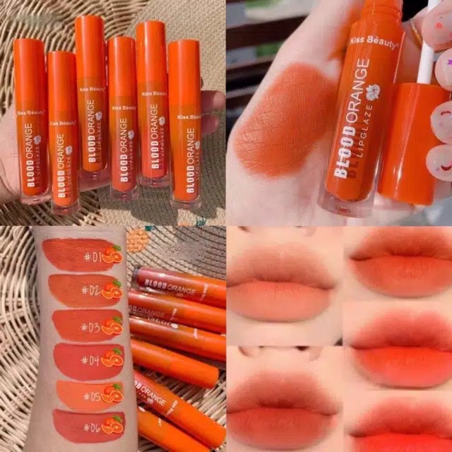 (Hàng Mới Về) Son Kem Kiss Beauty Tông Cam / Kem Dưỡng Môi