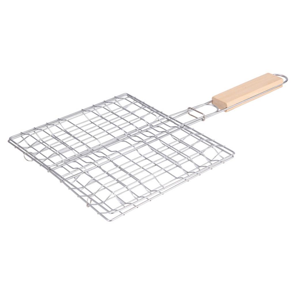 Vỉ Nướng BBQ Có Tay Cầm Bằng Gỗ Tiện Dụng