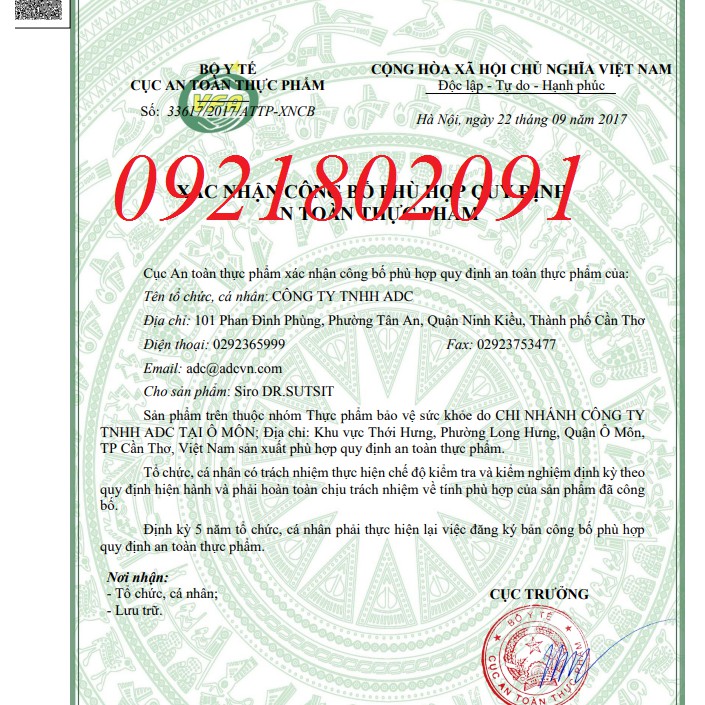 Dr sutsit siro 1 hộp 30 gói hỗ trợ hô hấp / dr.sutsit