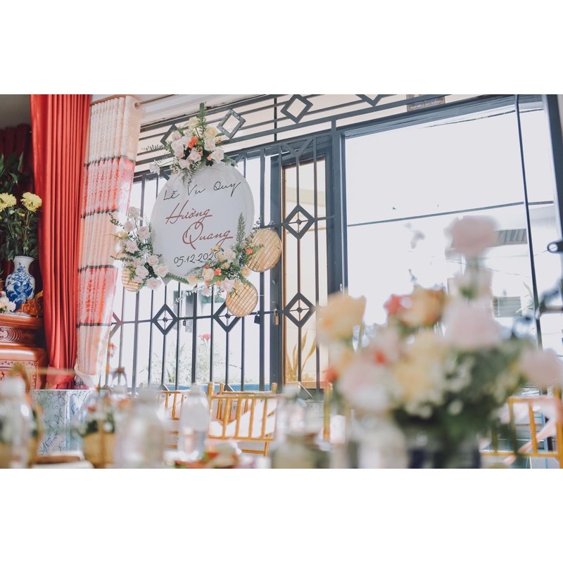 Bảng tên treo trang trí background cưới
