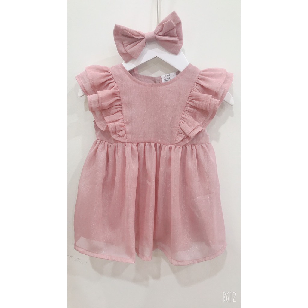 Váy Đầm Công Chúa Cho Bé Gái Kèm Nơ Hàng Xuất Xịn H&amp;M Đủ Size 123456 Tuổi