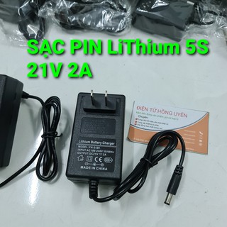 Sạc 5s 21v 2A. (Sạc nhanh, dòng ổn định). Chuyên sạc pin máy khoan, máy cắt, máy mài và các khối pin Lithium 5s 21v