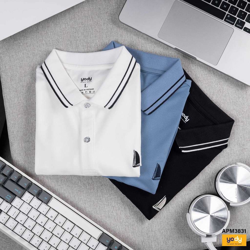 Áo Thun Polo YODY Nam thêu thuyền lịch lãm mềm mại thấm hút APM3831 | BigBuy360 - bigbuy360.vn