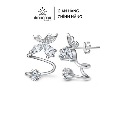 Bông Tai Bạc Nữ Hoa Cánh Bướm - Minh Canh Jewelry