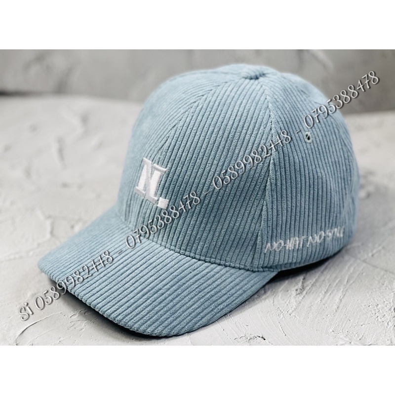 Nón kết nhung tăm Hàn quốc - mũ lưỡi trai nhung thêu chữ N đơn giản phong cách ulzzang nam nữ