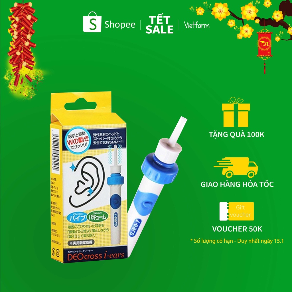Máy Hút Ráy Tai Nhật Bản Deocross Kèm Dụng Cụ Hút Ráy Tai Cao Cấp, Lấy Ráy Tai Chuyên Nghiệp, Dễ Dàng - Vietfarm
